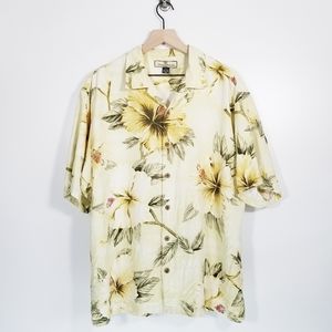 Tommy Bahama Silk Hibiscus Tropical Button Up
